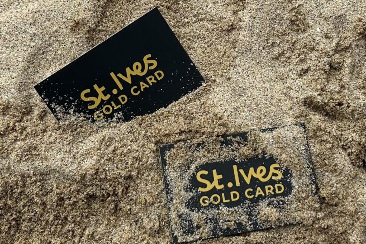 Gold Card In Sand