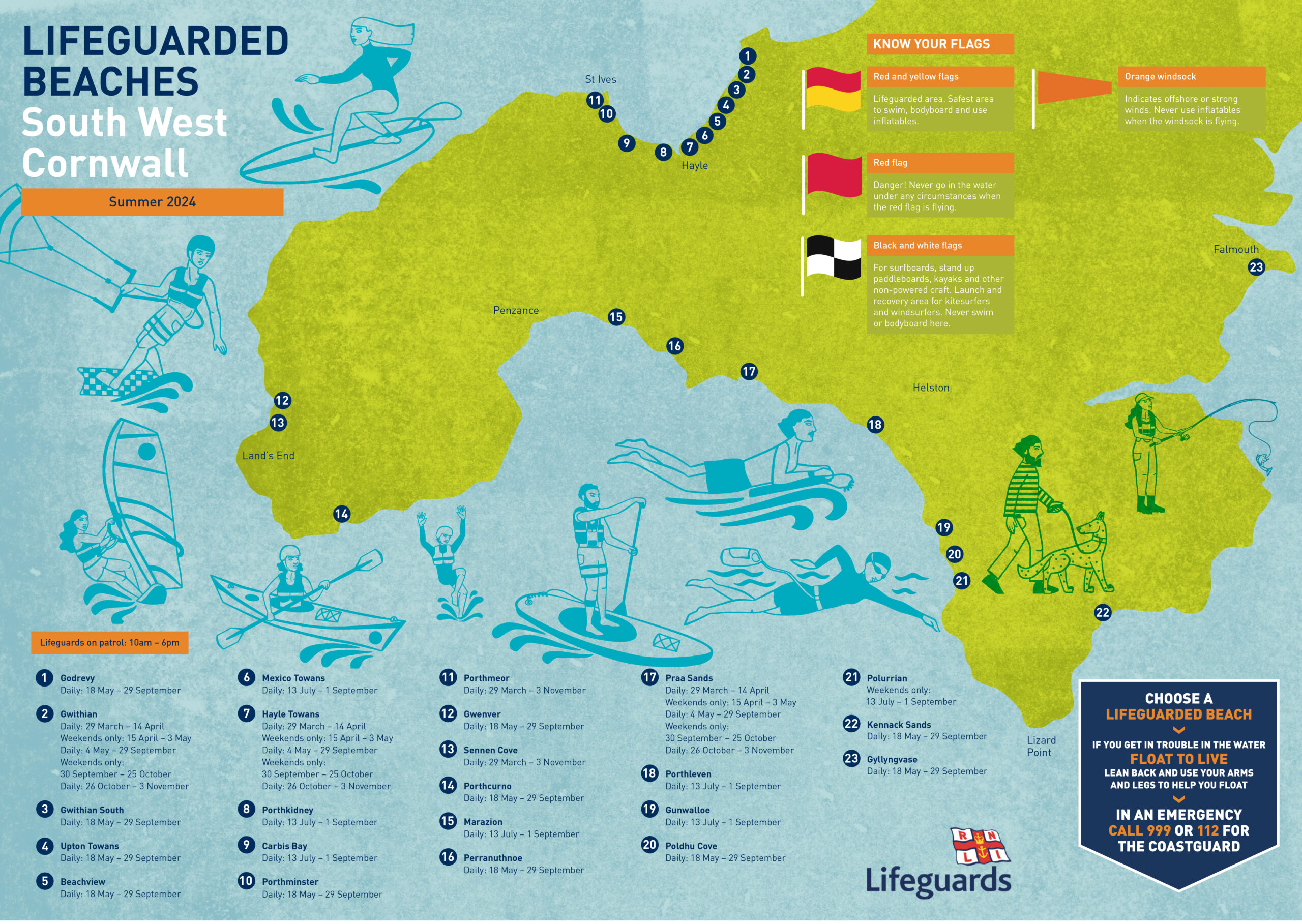 RNLI 2024 Lifeguard Map 12 04 24 11